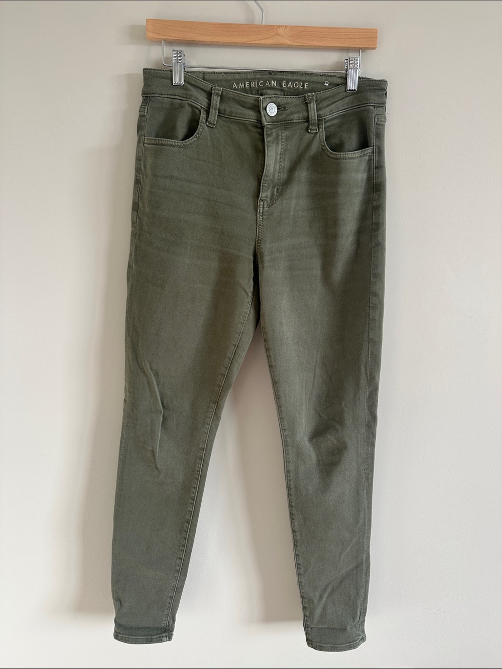 American Eagle Olive Green Skinny Jeans